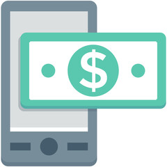 Online Payment Colored Vector Icon