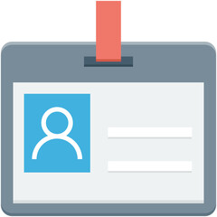 Identity Card Colored Vector Icon