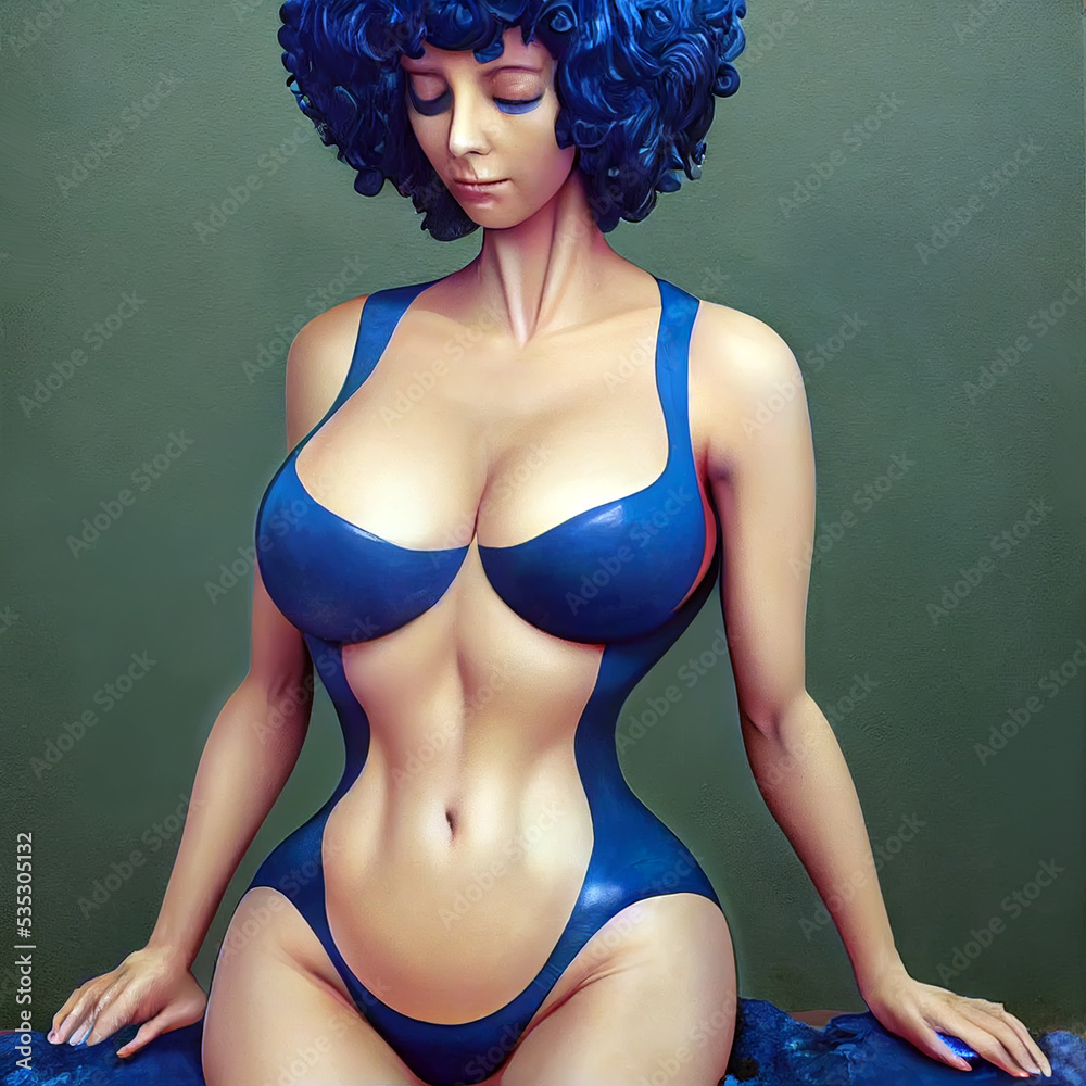 Wall mural adult female doll