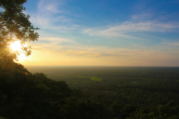 sunset in the mountains