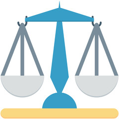 Justice Scale Colored Vector Icon