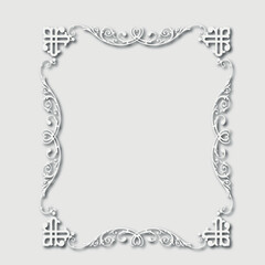 Frame, in the style of an ornament, Vector illustration eps 10, Art.