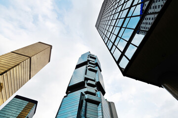 Fototapeta na wymiar Modern office buildings in Hong Kong