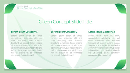 astract leaf go green concept. presentation, web page template with blank space for copy space vector illustration 