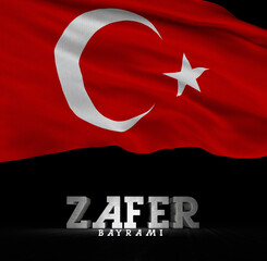 Turkish Flag, August 30 Victory Day - Turkey Background Design