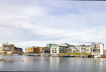 Residential construction in Odense's old harbor area,Denmark,Scandinavia,Europe