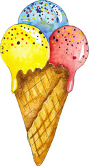 Bright colorful tasty ice-cream