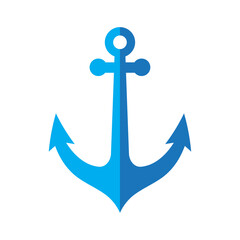 anchor icon vector logo template in trendy flat design