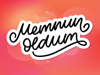 Text in the Turkish: nice to meet you. Letter in beautiful style. Vector illustration design. Banner, poster, greeting card. Business, icon set. Black board. Notepad sticky sticker.