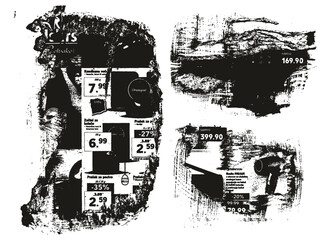 Ripped & Torn Paper Background Mix Grunge Punk Style High Detail Abstract Vector Background Mix Set 