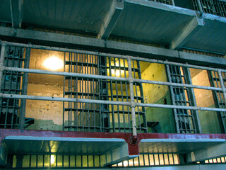 San Francisco, California,corridor of the cellhouse, Prison at Alcatraz Island