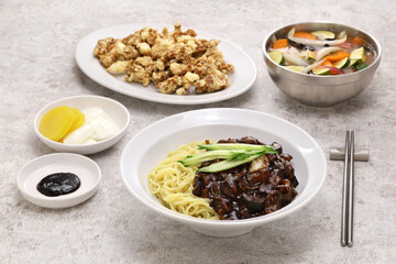 Jajangmyeon and Tangsuyuk are a popular Korean Chinese dish known as Korean black bean noodles and...