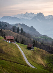 train in the mountains