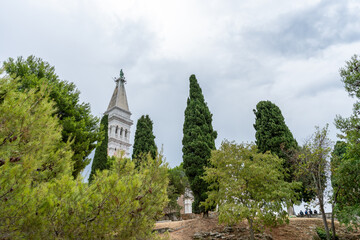 Fototapeta premium Rovinj, Croatia - August 12 2022: Church of St. Euphemia