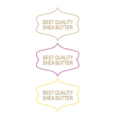 Best Quality Shea Butter Labels Set for Bio Shop