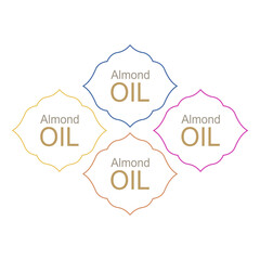Almond Oil Labels Set for Bio Shop