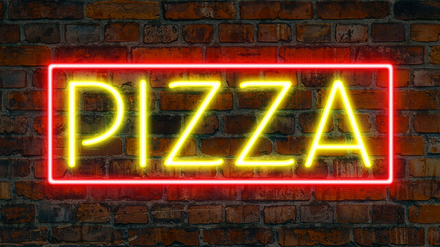 Pizza neon sign background wallpaper restaurant