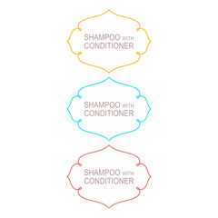 Shampoo With Conditioner Labels for Bio Shops Packaging 