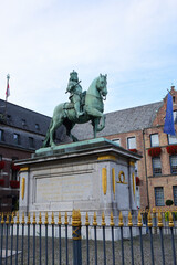 Fototapeta premium Jan-Wellem-Reiterstandbild in Düssldorf, nrw, deutschland