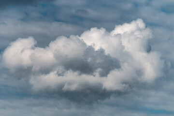 Bright beautiful white clouds against the blue sky.