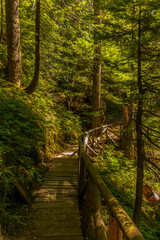 Hiking to the Upper Myra Falls in Strathcona Provincial Park on Vancouver Island