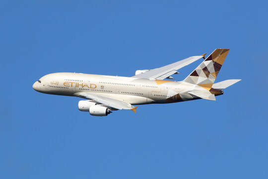 Etihad Airways Airbus A380 airplane