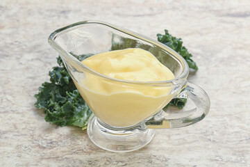 Cheese sauce in the bowl