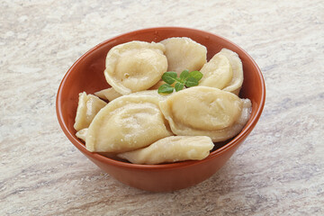 Russian traditional Vareniki - dumplings with potato