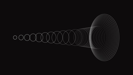 Sound wave energy sonar signal extending background