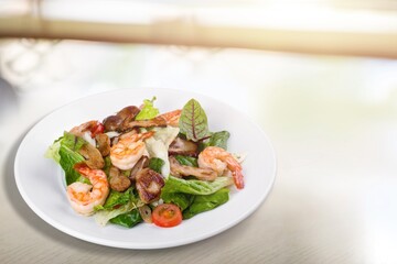 Spicy Noodle Salad,mixed shrimp with boiled vermicelli in chili sauce