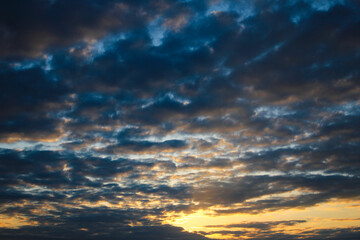 Naklejka na ściany i meble the blue sky clouds background sunset