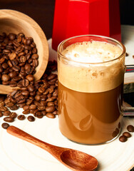 COFFEE IN THE TABLE whit a cup