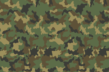 
Vector army seamless camouflage, modern pattern, disguise, forest print