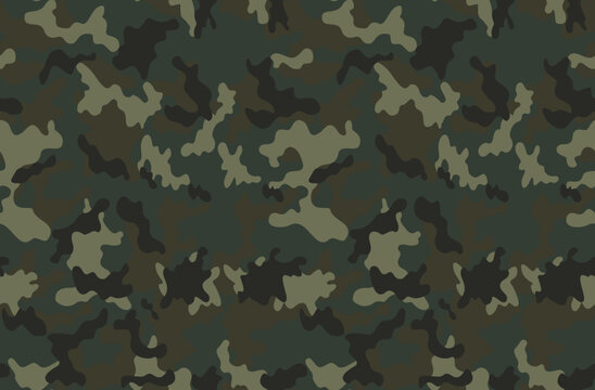 
green army pattern camouflage, forest texture, military uniform, seamless background.