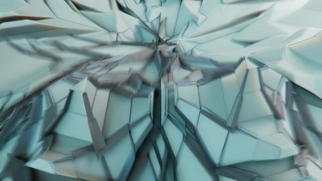 Abstract Subsurface Scattering Shards. 4K CGI Animation.