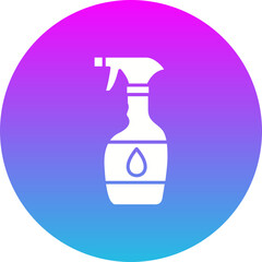 Cleaning Spray Gradient Circle Glyph Inverted Icon