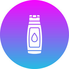 Shampoo Gradient Circle Glyph Inverted Icon