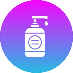 Hand Soap Gradient Circle Glyph Inverted Icon