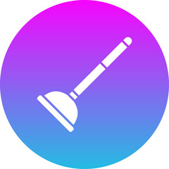 Plunger Gradient Circle Glyph Inverted Icon