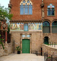 Historischer Klinikkomplex des Hospital de la Santa Creu i Sant Pau, Barcelona, Katalonien, Spanien,