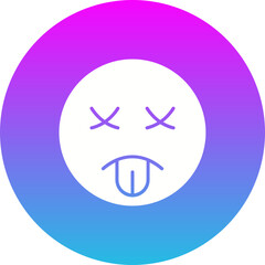 Knocked Out Gradient Circle Glyph Inverted Icon