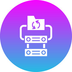 Backup Gradient Circle Glyph Inverted Icon