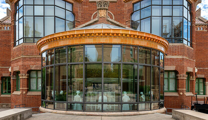 Historischer Klinikkomplex des Hospital de la Santa Creu i Sant Pau, Barcelona, Katalonien, Spanien,