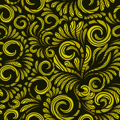 Vector seamless curves element pattern