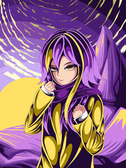 anime character design illustration