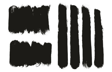 Round Sponge Thick Artist Brush Short Background & Straight Lines Mix High Detail Abstract Vector Background Mix Set 