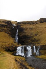 Waterfall in Iceland no people