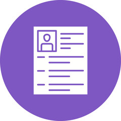 Curriculum Vitae Multicolor Circle Glyph Inverted Icon