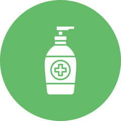 Antiseptic Multicolor Circle Glyph Inverted Icon