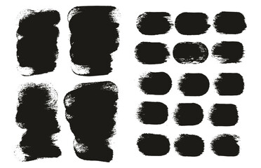 Round Sponge Thick Artist Brush Short Background & Straight Lines Mix High Detail Abstract Vector Background Mix Set 